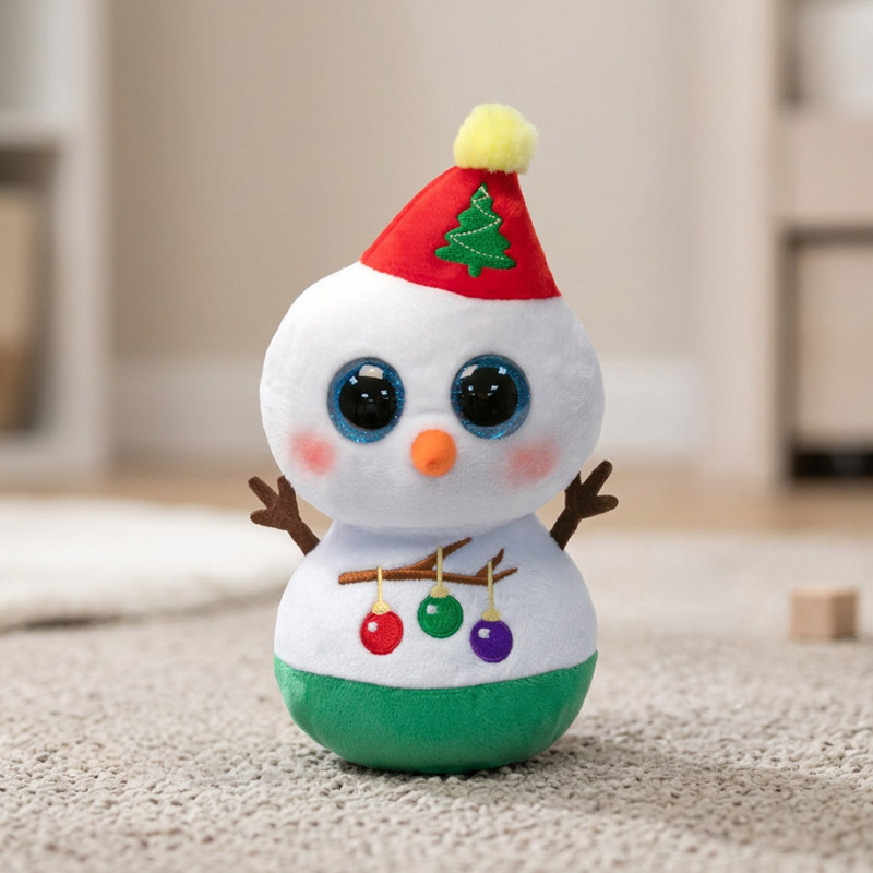 TY BEANIE BABIES SMALL - BOBBLE THE SNOWMAN 15cm