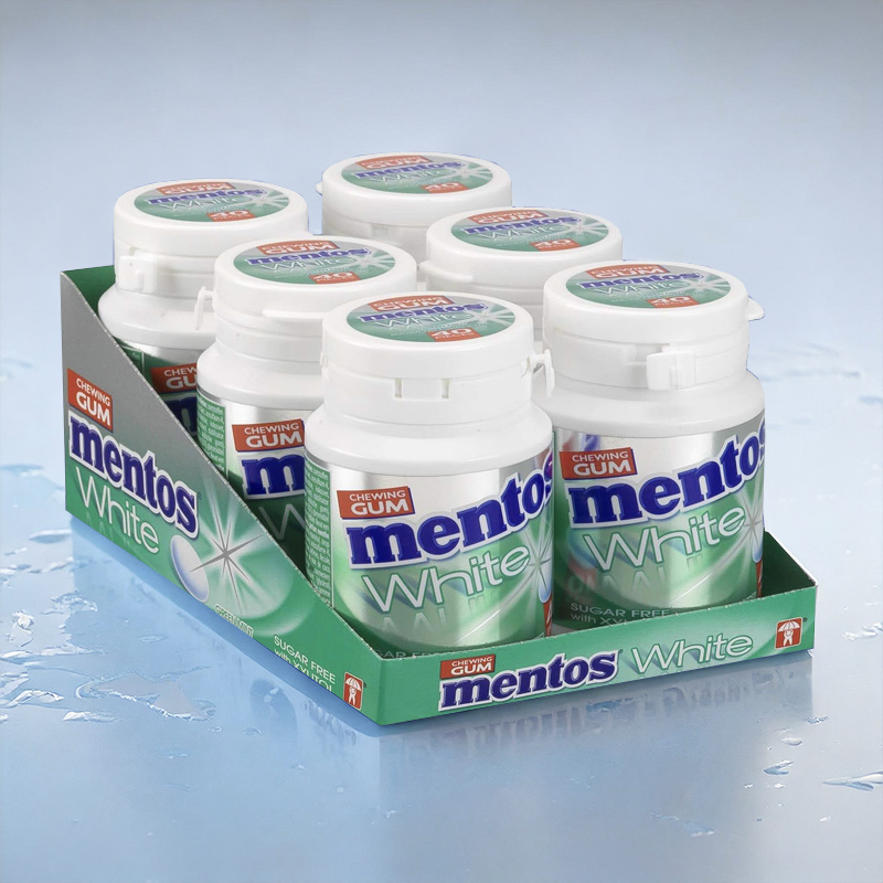 MENTOS CUP WHITE GREENMINT 6x60g