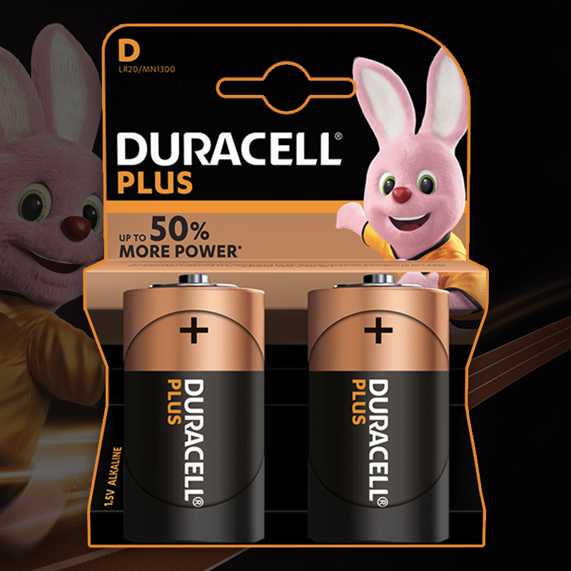 DURACELL PLUS POWER "D" 2pcs LR20 /10