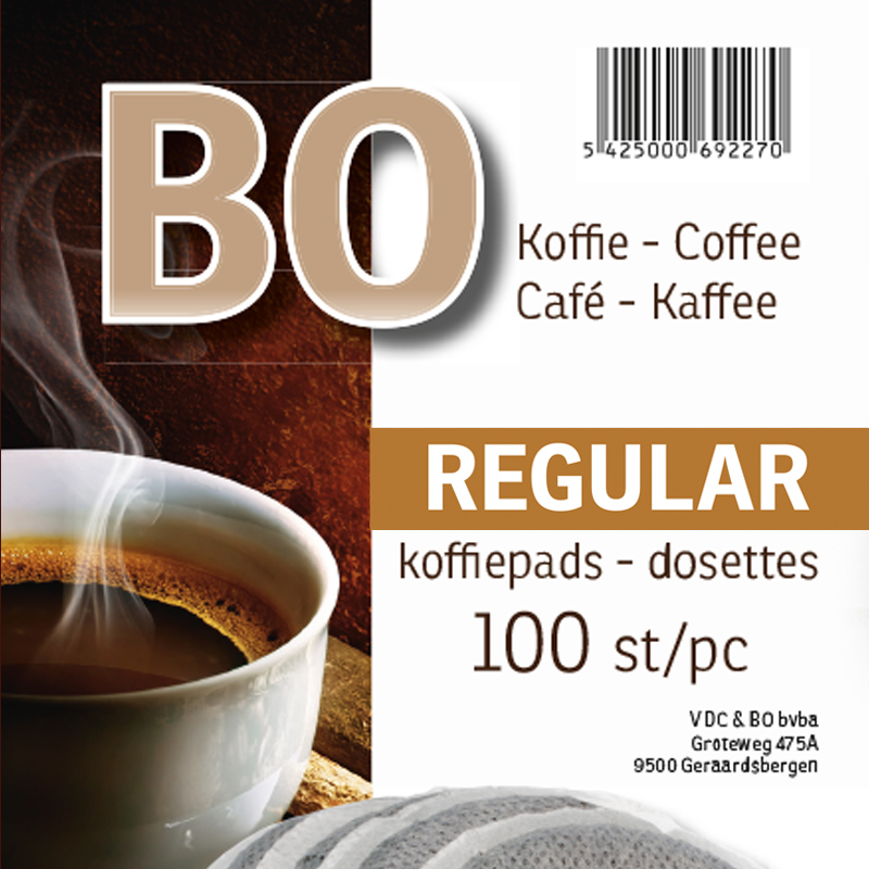 BO KOFFIE REGULAR 100 PADS
