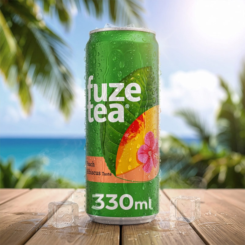 FUZETEA PEACH HIBISCUS CAN 6x4x33cl