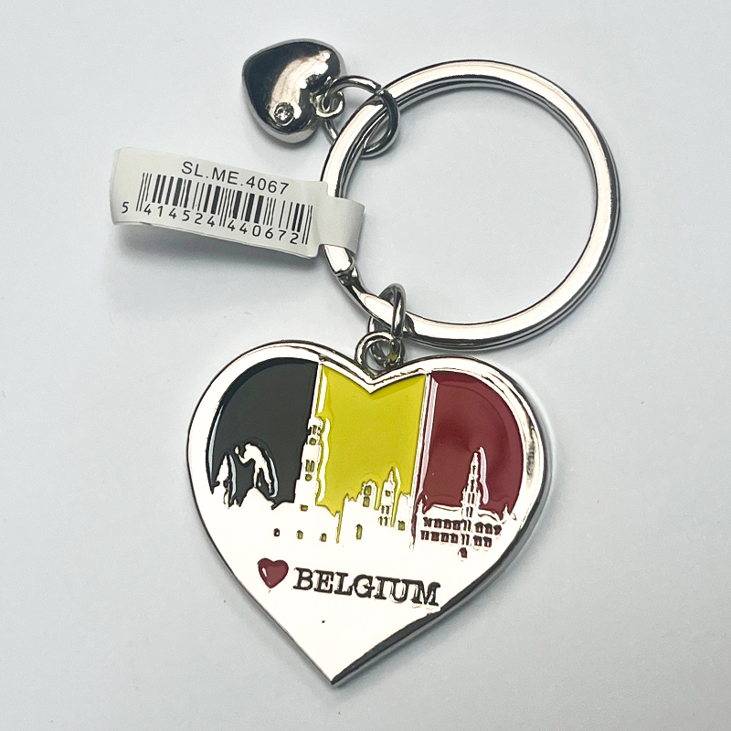 KEYCHAIN BELGIUM PANORAMA HEART