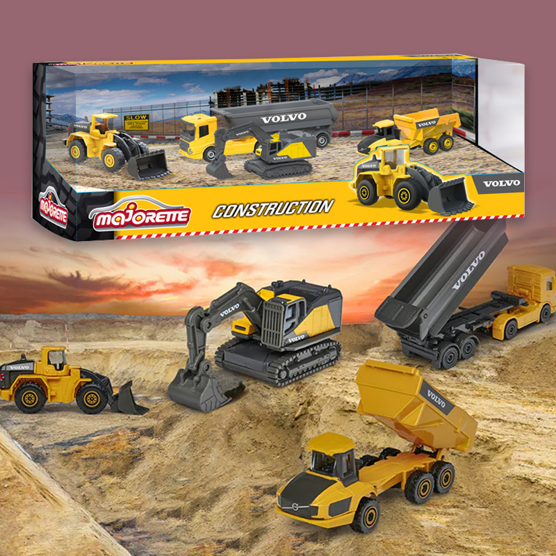MAJORETTE VOLVO CONSTRUCTION VEHICLES 4PCS