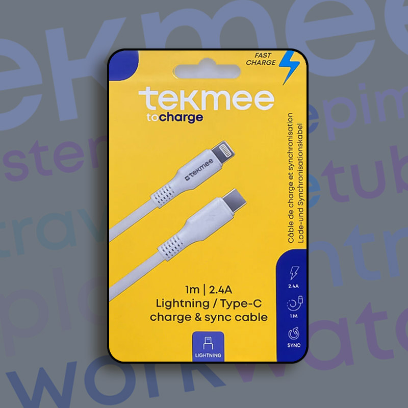 TEKMEE 1M FAST CHARGE USB-C TO LIGHTNING