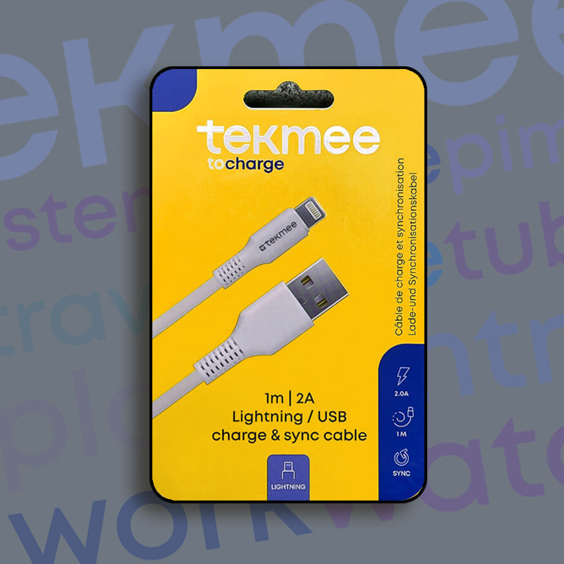 TEKMEE 1M 2A USB TO LIGHTNING