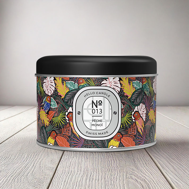 HELLO CANDLE PÊCHE MONOÏ 180ml