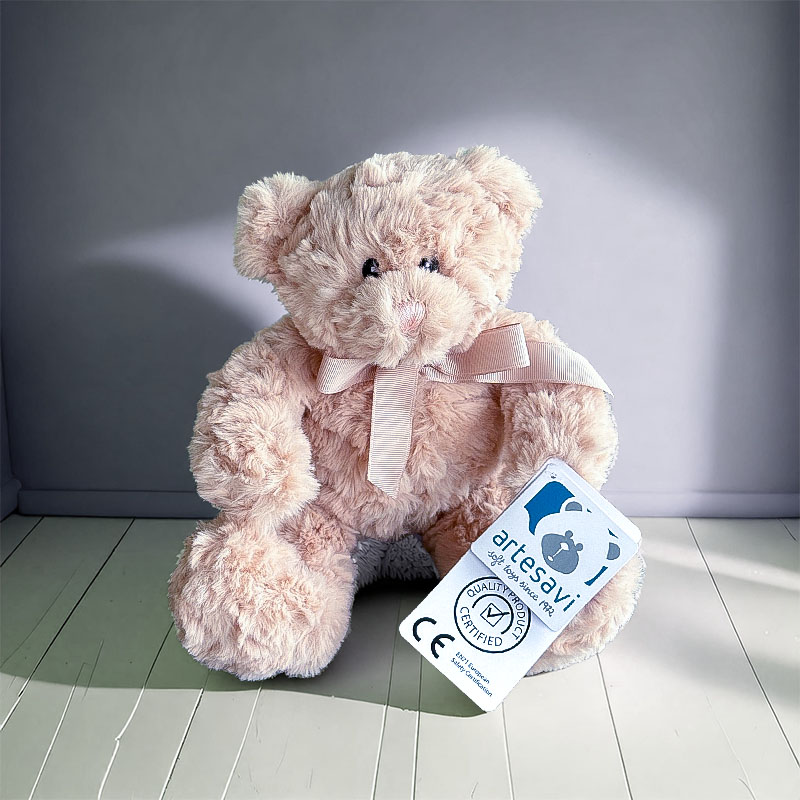 TEDDY BEAR LARRY PINK 25CM