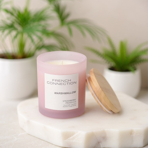 [FCC004PS] FRENCH CONNECTION PASTEL CANDLE STRAWBERRY PROSECCO 206G SMALL