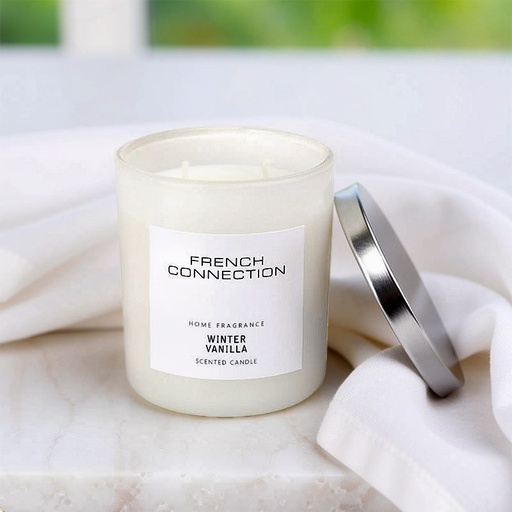 [FCC007WS] FRENCH CONNECTION WHITE CANDLES WINTER VANILLA 245G MEDIUM