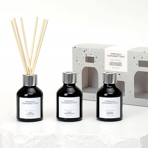 [FCD007BSET] FRENCH CONNECTION BLACK DIFFUSERS 3 X 50ML
