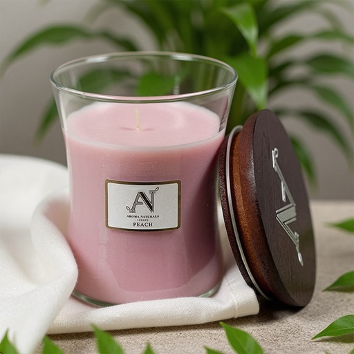 [ANLCRCS001PE] AROMA NATURALS CONTEMPORARY CANDLE PEACH 320G SMALL