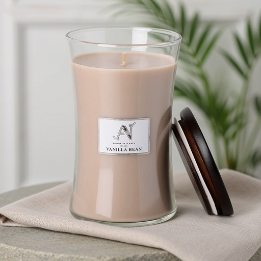 [ANLCRCM001C] AROMA NATURALS CONTEMPORARY CANDLE VANILLA BEAN 607G MEDIUM