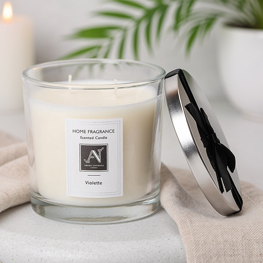 [ANLMLCM001V] AROMA NATURALS MINIMALIST LUXE CANDLE VIOLETTE 342G MEDIUM 2-WICKS