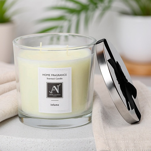[ANLMLCM001I] AROMA NATURALS MINIMALIST LUXE CANDLE INFAME 342G MEDIUM 2-WICKS