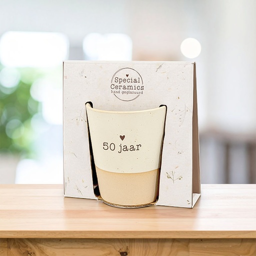 [00125013] SPECIAL CERAMICS MUG "50 JAAR" (35784)