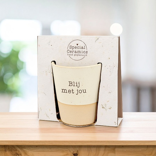 [00125017] SPECIAL CERAMICS MUG "BLIJ MET JOU" (35788)