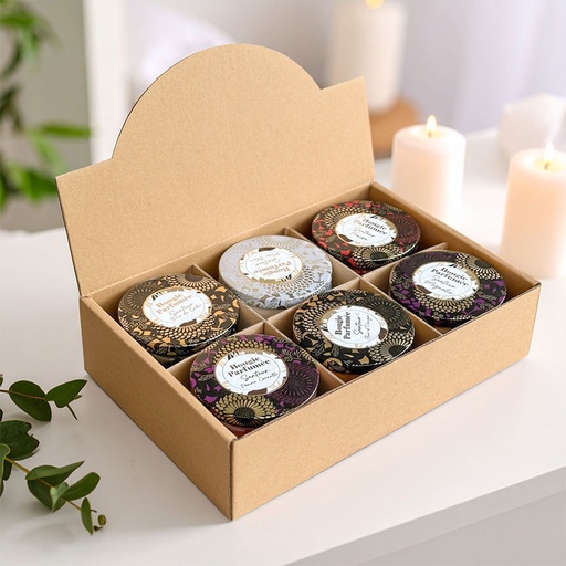 [00336219] BOUGIE PARFUMÉE VERRE COUVERCLE 6pcs