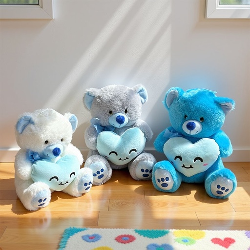 [00020139] BEAR KAWAI HEART 30cm 3-ASS