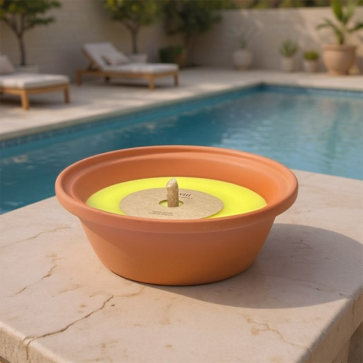 [80100145] TWILI OUTDOOR PARTY TERRACOTTASCHAAL 19cm CITRONELLA