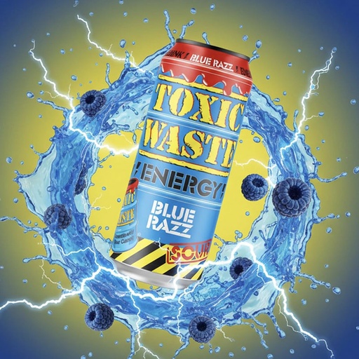 [D0110100] TOXIC WASTE BLUE RAZZ ENERGY 12 x 50cl