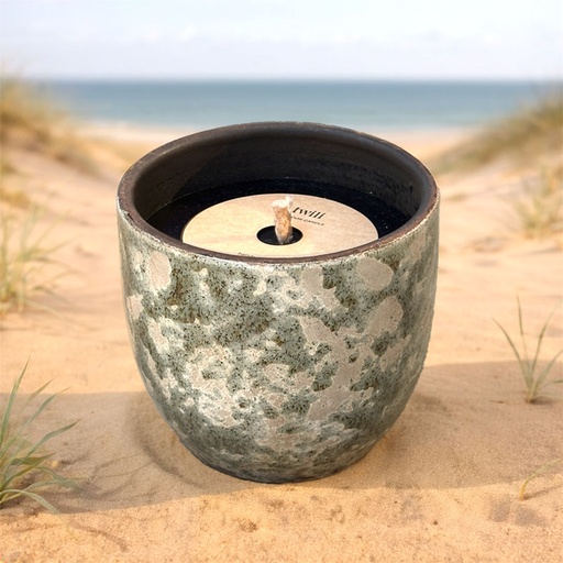 [80100003] TWILI SUNSET COLL. OUTDOOR CANDLE V-GREEN 14cm