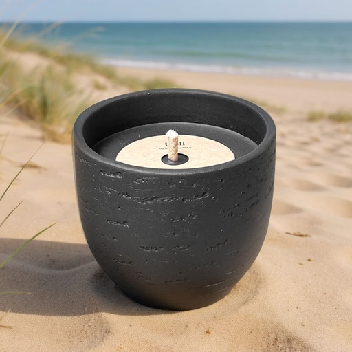 [80100007] TWILI SUNSET COLL. OUTDOOR CANDLE BLACK 14cm