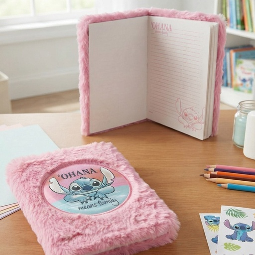 [00070104] NOTEBOOK PLUCHE STITCH A5