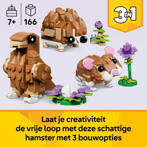 [00111160] LEGO 31376 CREATOR 3 IN 1 CUTE HAMSTER WITH FLOWER