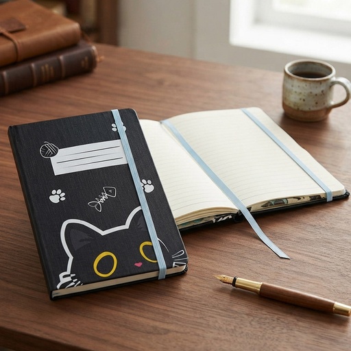 [00070127] NOTEBOOK LUCKY THE BLACK CAT