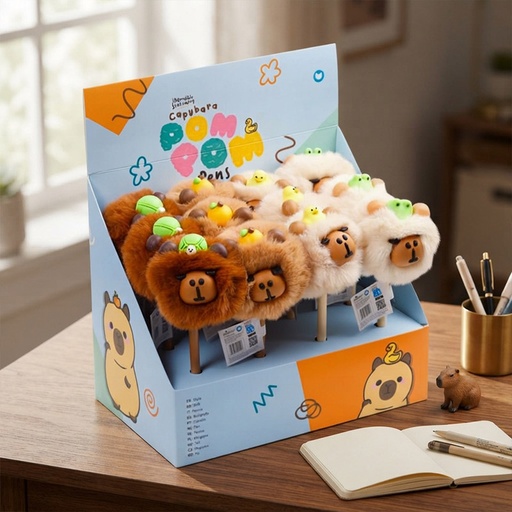 [00070141] PEN CAPYBARA WITH POMPOM TOP /12