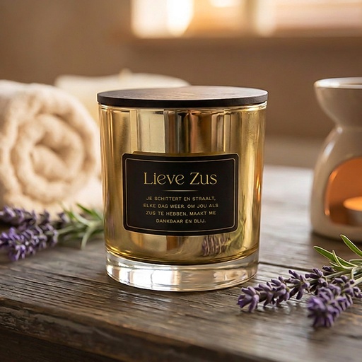 [00131002] BIG CANDLE - GOUD - LIEVE ZUS (36903)