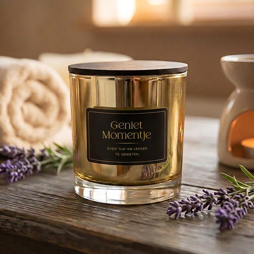 [00131004] BIG CANDLE - GOUD - GENIETMOMENTJE (36905)