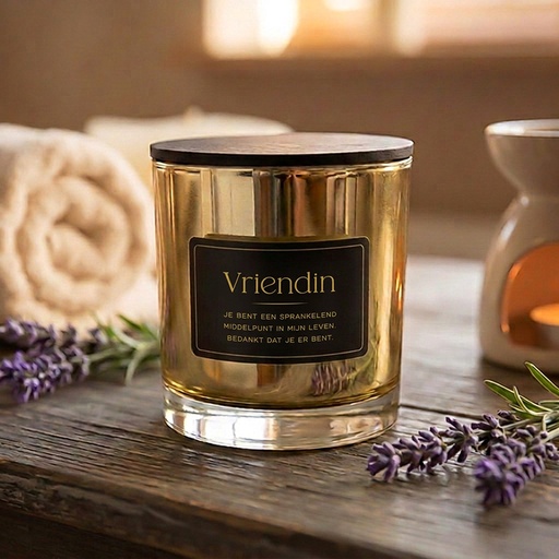 [00131005] BIG CANDLE - GOUD - VRIENDIN (36906)