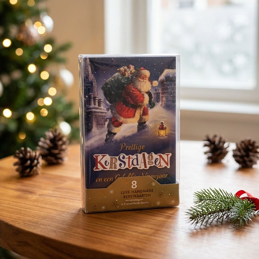 [86000002] WENSKAARTEN KERSTMIS LUXE 8pcs