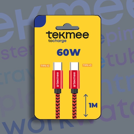 [40430384] TEKMEE 1M USB-C TO USB-C NYLON BRAIDED