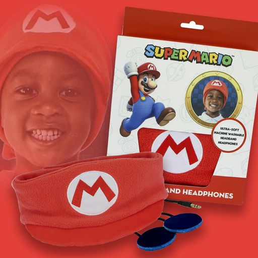 [00080021] SUPER MARIO KIDS AUDIOBAND HEADPHONES