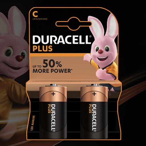 [00007603] DURACELL PLUS POWER "C" 2pcs LR14 /10