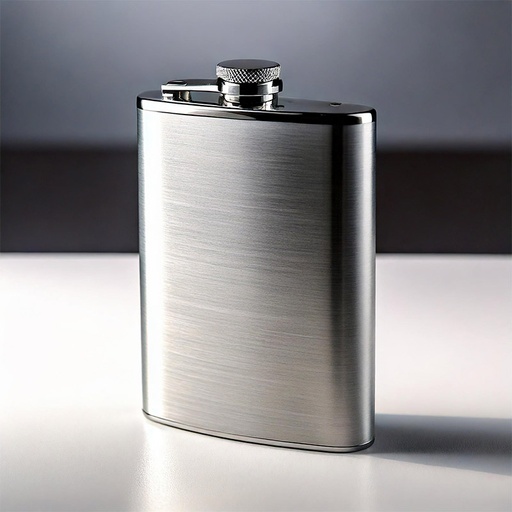 [00009905] HIPFLASK POLISHED CHROME 8oz