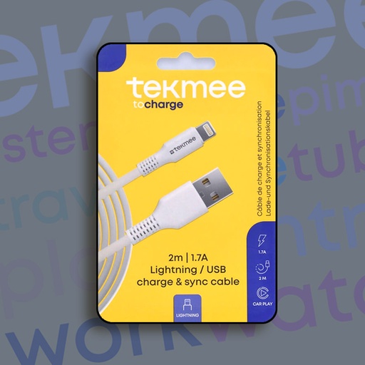 [40430164] TEKMEE 2M USB TO LIGHTNING ROUND