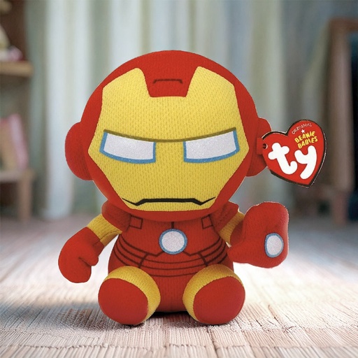 [00020635] TY MARVEL BEANIE BABIES IRON MAN 15CM