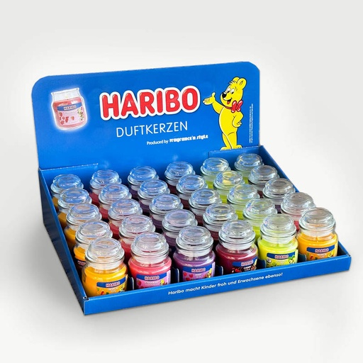 [80100510] HARIBO SCENTED CANDLES CLASSIC 85g DISPLAY 30pcs