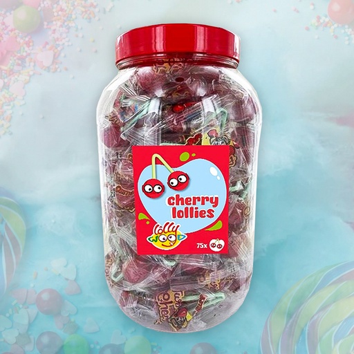 [C1201002] LOLLYWOOD CHERRY DOUBLE LOLLY POP 75x13,5g