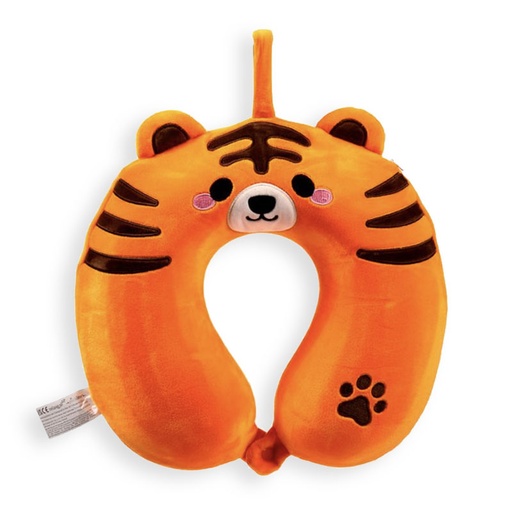 [00020902] RELAXEAZZZ TRAVEL PILLOW ADORAMALS ALFIE THE TIGER
