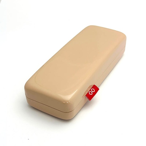 [81001023] GLASSES CASE GLOSSY BEIGE
