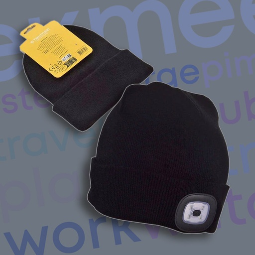 [40430300] TEKMEE LED BEANIE HAT BLACK