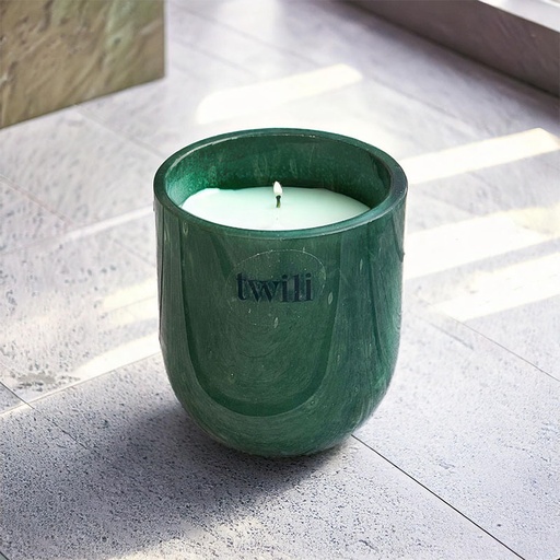 [80100052] TWILI INDOOR SCENTED CANDLE LOTUS COLL. JADE GREEN S 9cm/200gr