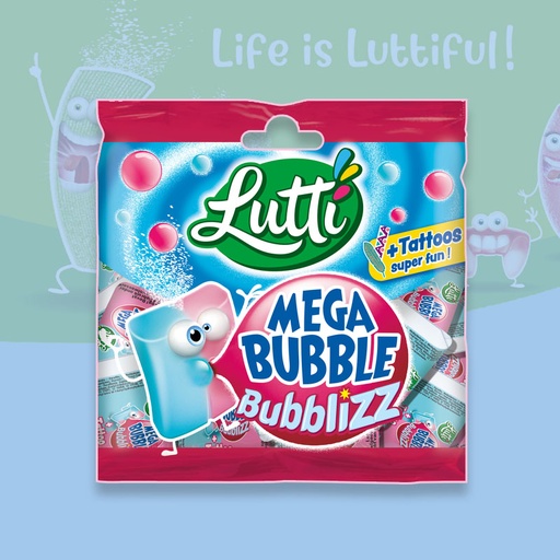 [C0105015] LUTTI MEGA BUBBLE BUBBLIZ 20 x 85g