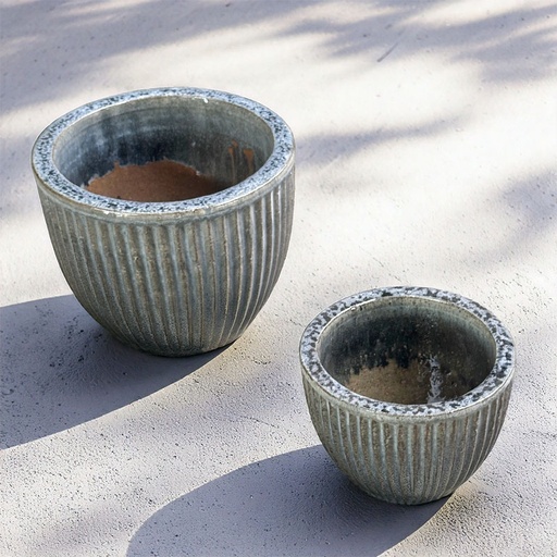 [80200052] LINNEA FLOWERPOT GREY 14CM+18,5CM SET
