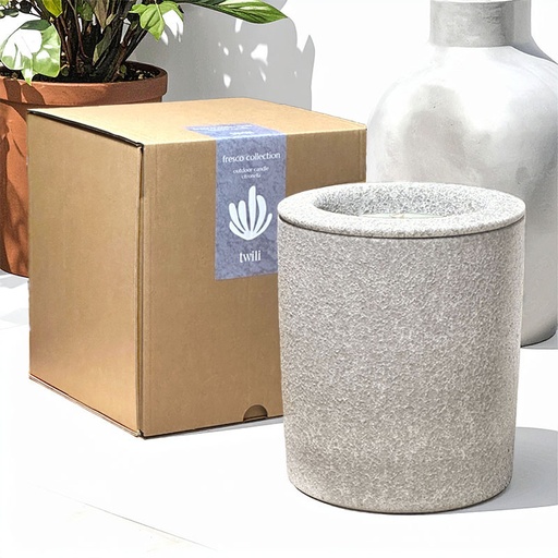 [80100131] TWILI OUTDOOR CITRONELLA CANDLE FRESCO SMOKEY GREY X-LARGE (INCL. REFILL)