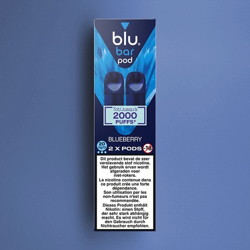 [00002766] BLU BAR 2-POD PACK BLUEBERRY 20MG /6